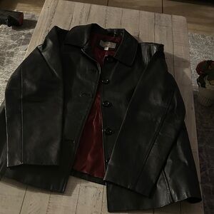 Croft & Barrow Black Leather Jacket